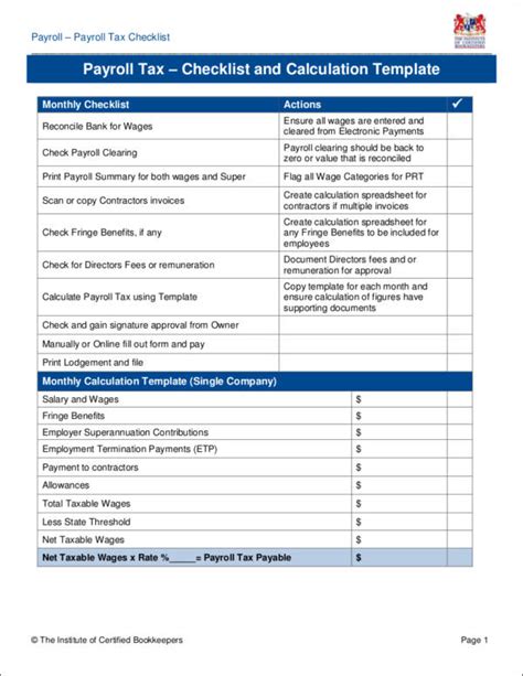 FREE 31+ Payroll Samples & Templates in MS Word | MS Excel | Pages ...