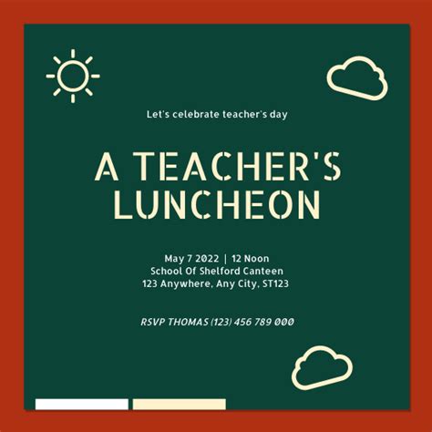 Teachers Day Invitation Card Templates | Onvacationswall.com