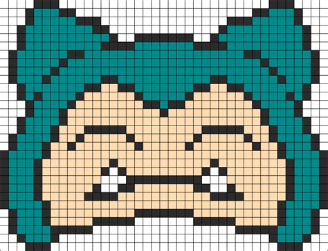 Snorlax Head Kandi Pattern | Pokemon pattern, Pixel art pokemon, Pony bead patterns