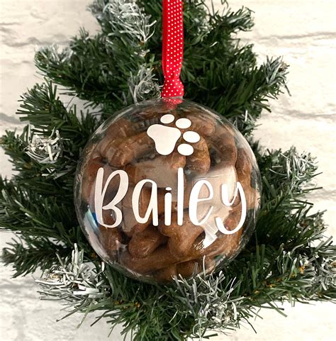 Dog Christmas Gift Personalised Dog Gift Dog Treat Bauble - Etsy.de