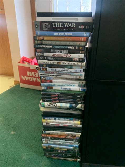 Black DVD Cabinet, Metal Stand, Massive Collection of DVD Movies - Beck ...