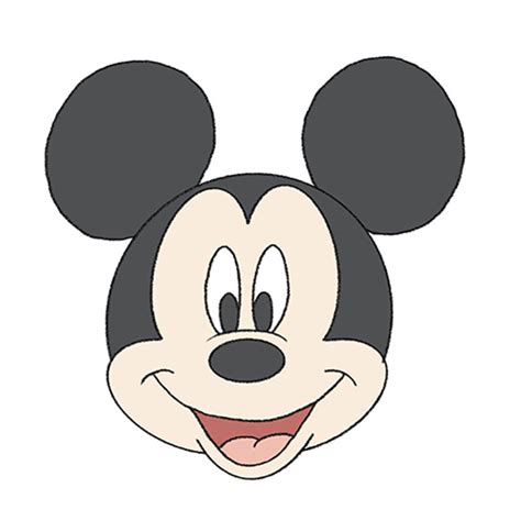 Mickey Mouse Face Drawing For Kids