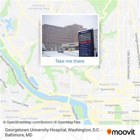 How to get to Georgetown University Hospital in Washington by bus or metro?
