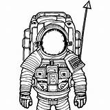 Astronaut Coloring Page · Creative Fabrica sketch template