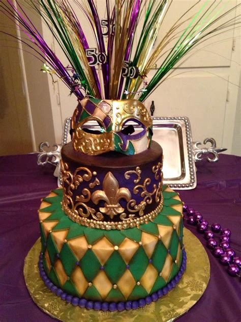 Mardi Gras themed birthday cake | Mardi gras cake, Mardi gras party decorations, Mardi gras ...