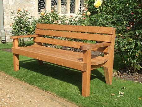 2 Seater Wooden Garden Bench with Arms – E Timber Products