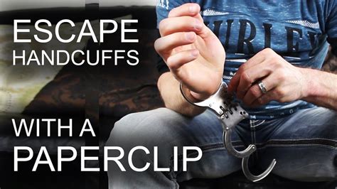 How To Escape Professional Handcuffs - With A Paperclip - YouTube