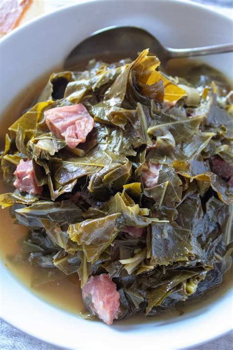 Instant Pot Collard Greens {Southern style with Ham} - the hungry bluebird