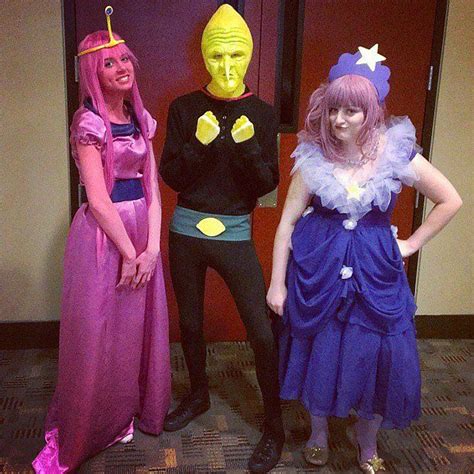 Princess Bubblegum, Lemongrab, Lumpy Space Princess cosplay | Adventure time costume, Princess ...