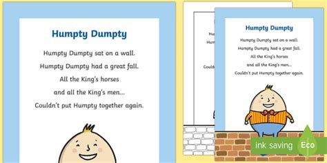 Printable Nursery Rhymes for Preschool - Twinkl