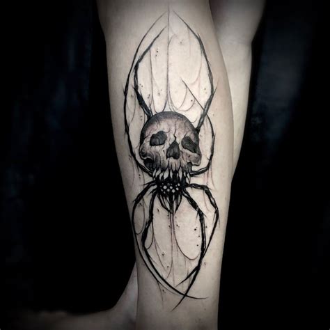 Spider tattoo by Lila Rees | Creepy tattoos, Spider tattoo, Body art ...