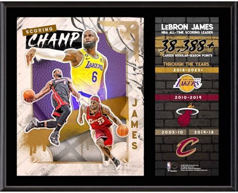 LeBron James NBA All-Time Scoring Record Sublimated Plaque 12x15 - KBK ...