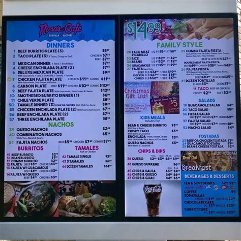 Rosa's Cafe Breakfast Hours, Menu and Prices (Updated 2023) - 2023