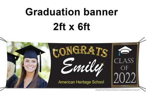 Senior GRADUATION BANNER 2022 Graduation Gift for Her Class of - Etsy