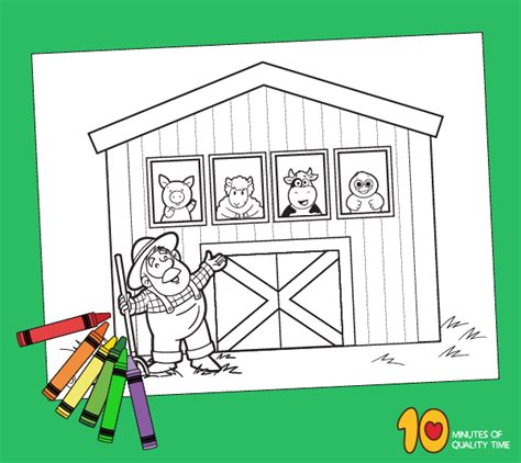 Old Macdonald Had A Farm Coloring Page – 10 Minutes of Quality Time