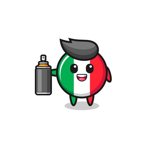 the cute italy flag as a graffiti bomber 4026741 Vector Art at Vecteezy