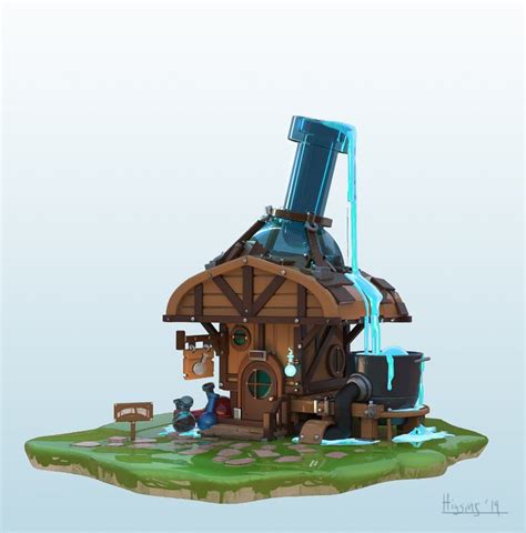 Potion Shop, Higgins | Environment concept art, Steampunk house, Game ...