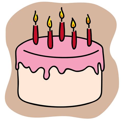 Simple Birthday Cake Drawing at GetDrawings | Free download