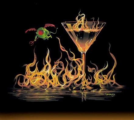 Hell of a Martini, by Michael Godard - Village Gallery