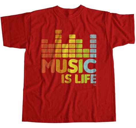 1Tee Womens Loose Fit Music Is Life Rainbow T-Shirt | eBay