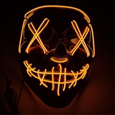 Amazon.com: Halloween Led Mask, Light Up LED Scary Mask Led Costume Mask Scary Mask Cosplay for ...