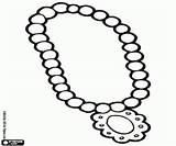 Pearl Necklace coloring Page Printable Game sketch template