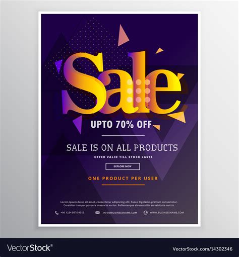 Creative sale poster banner design template Vector Image