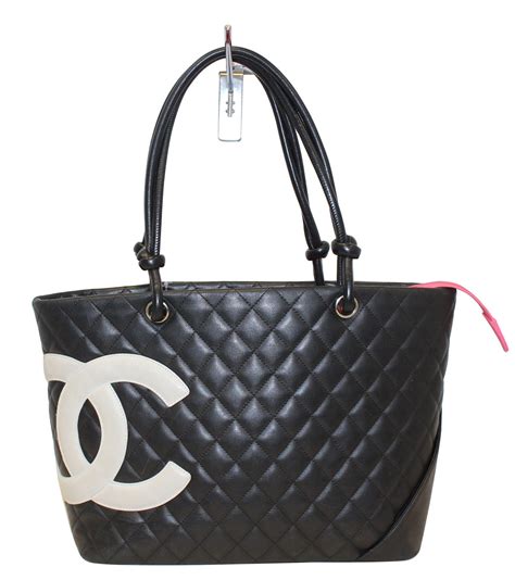 CHANEL Black Quilted Leather Large Cambon Tote Bag