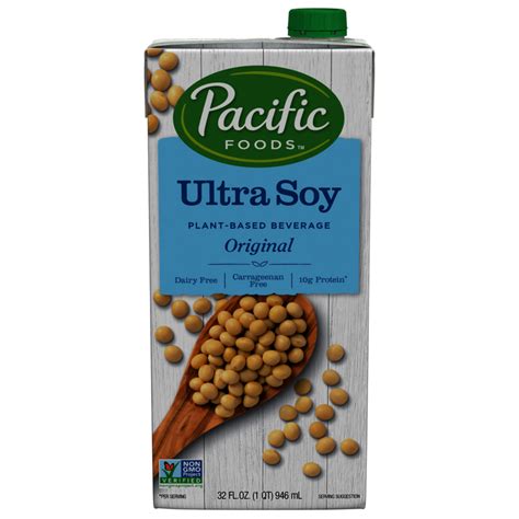 Pacific Foods Ultra Soy Plant-Based Beverage, 32oz - Walmart.com