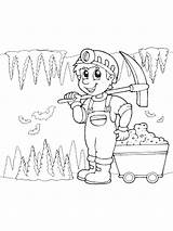 Miner coloring pages sketch template