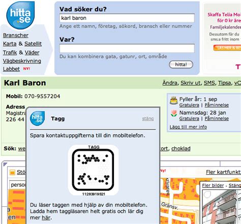 2D barcode at hitta.se | Handy 2D barcode so you don't have … | Flickr