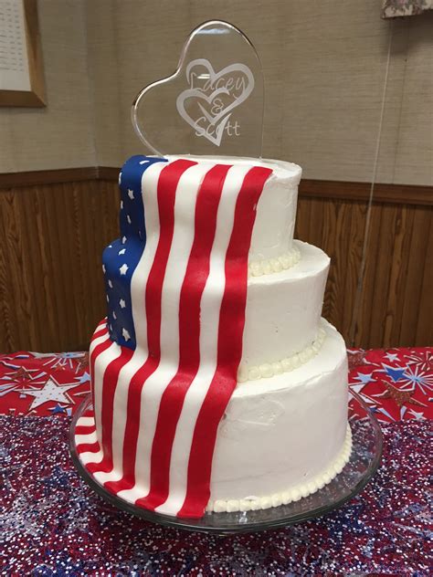 American Flag wedding cake | American flag cake, Themed wedding cakes ...