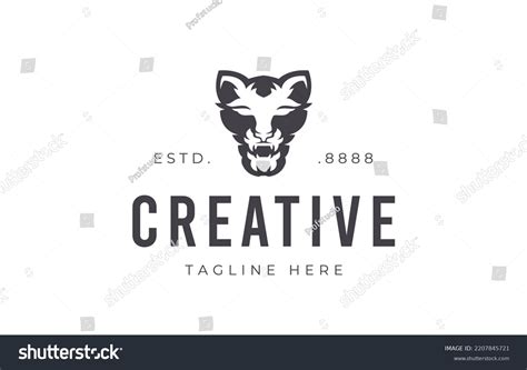 Panther Head Logo Design Template Stock Vector (Royalty Free ...