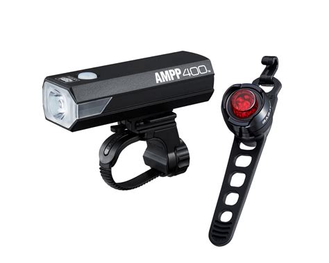 Cateye AMPP 400 / ORB USB Rechargeable Bike Light Set | Merlin Cycles