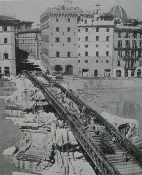 Bailey Bridge on ruins of Ponte Santa Trinita, Florence