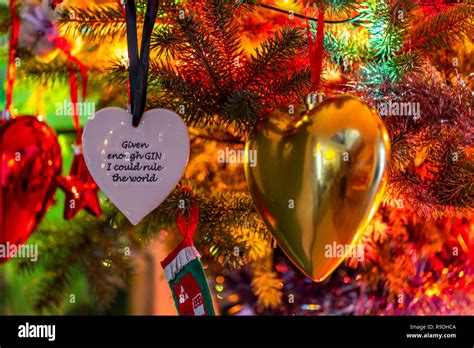 Christmas Tree decorations. UK Stock Photo - Alamy