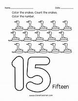 Number 15 Worksheet For Kindergarten sketch template