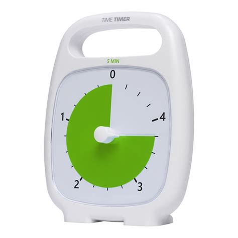 PLUS 5 Minute Timer, White - TTMTT05W | Time Timer | Timers