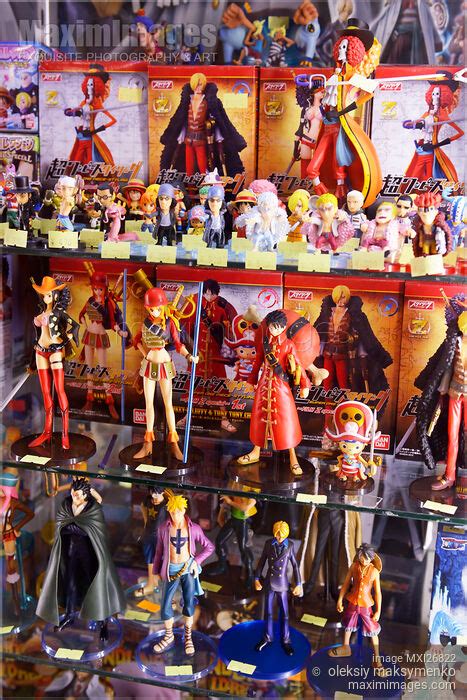 Photo of Anime action figures in a store | Stock Image MXI26822