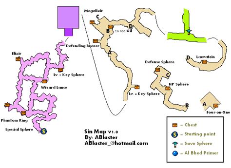 Final Fantasy X Sin Map (PNG) v1.0 - Neoseeker Walkthroughs