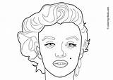 Marilyn Monroe Andy Warhol Coloring Page Sketch sketch template