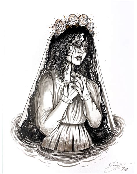 La Llorona Inktober Art Print - Etsy