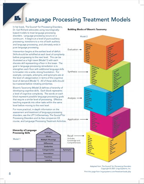 How to use the Language Processing Hierarchy- The speech Bubble