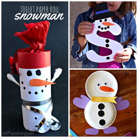 List of Easy Snowman Crafts For Kids to Make - Crafty Morning