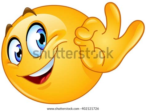 Emoticon mit dem Zeichen OK: Stock-Vektorgrafik (Lizenzfrei) 402121726 | Shutterstock