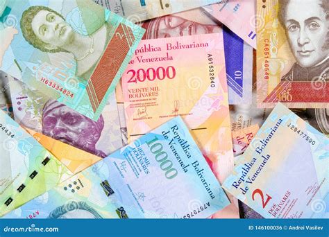 Venezuela Bolivar Banknotes.All Serie In Bolivar Banknotes Stock Photo | CartoonDealer.com ...