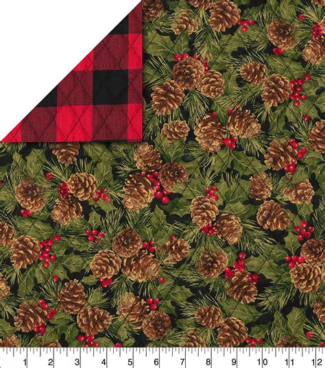 Double Faced Quilt Fabric Pinecone Buffalo Plaid | JOANN