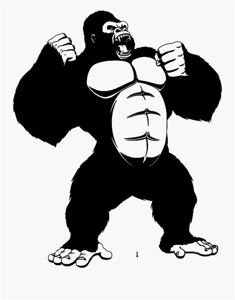 King Kong Clipart Black And White , Free Transparent Clipart - ClipartKey