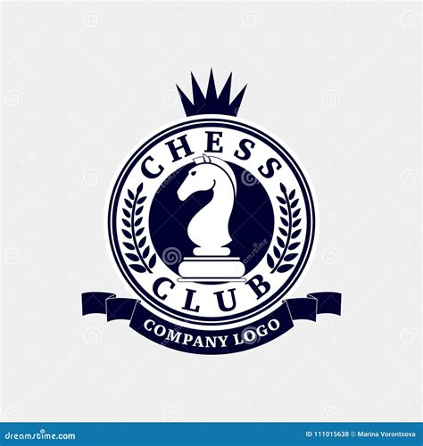 Logo of the chess club. stock vector. Illustration of hobby - 111015638