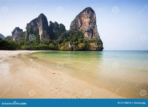 Railay bay beach at krabi stock photo. Image of beach - 51736874